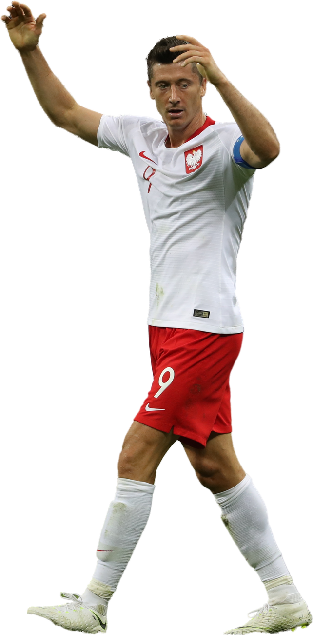Robert Lewandowski w koszulce reprezentacji Polski